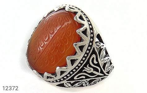 انگشتر نقره عقیق یمنی ومن یتق الله مردانه [رزق و روزی » و من یتق الله] - 12372